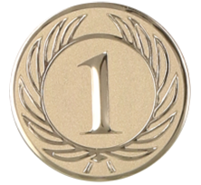 эмблема D2-A36/G (1 место) (D-50мм)